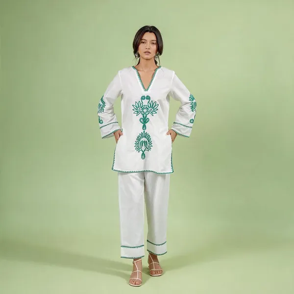 White_Cotton_Premium_Co-Ord_Set_For_Women