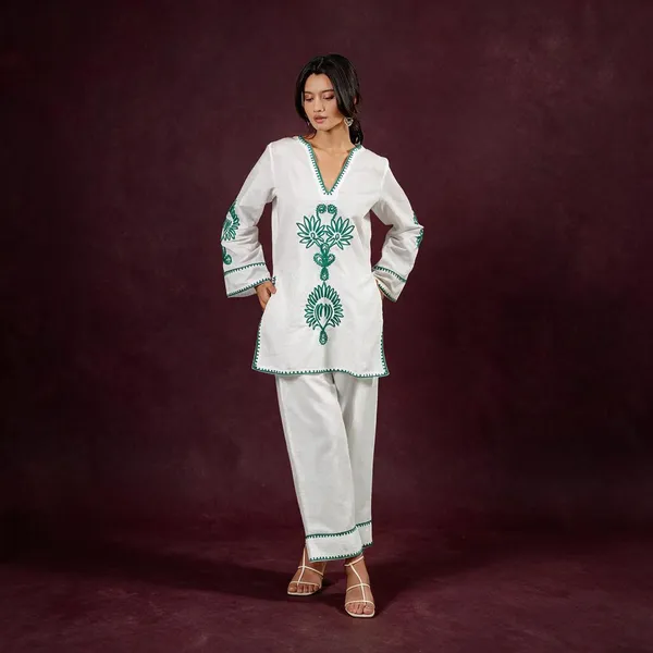 White_Cotton_Premium_Co-Ord_Set_For_Women