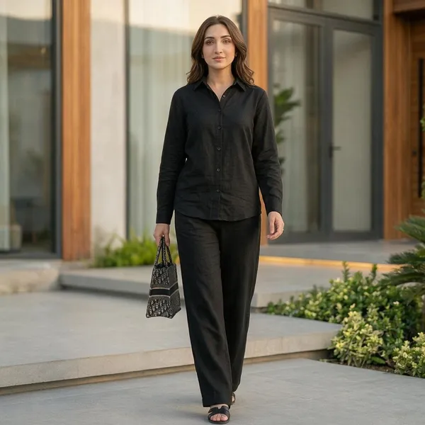 Black_Linen_Premium_Co-Ord_Set_For_Women