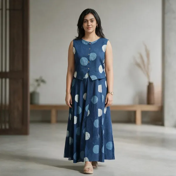 Blue_Cotton_Premium_Co-Ord_Set_For_Women