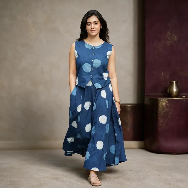 Blue_Cotton_Premium_Co-Ord_Set_For_Women