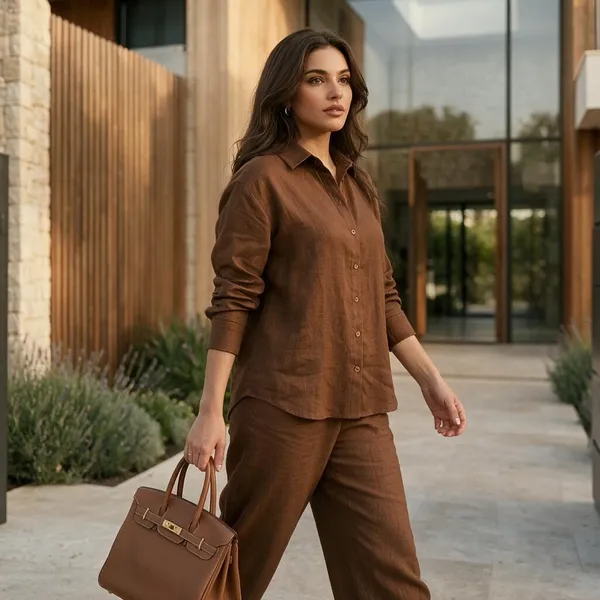 Brown_Cotton_Premium_Co-Ord_Set_For_Women