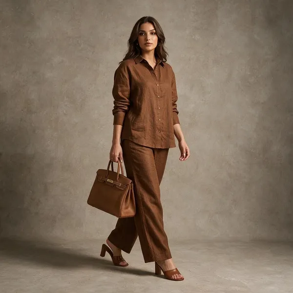 Brown_Cotton_Premium_Co-Ord_Set_For_Women