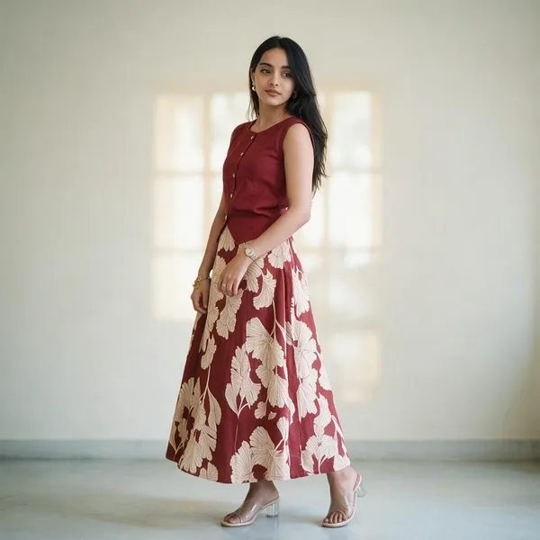 Maroon_Cotton_Premium_Co-Ord_Set_For_Women
