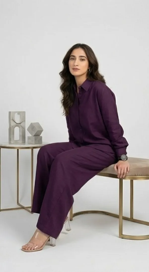 Women's_Purple_Cotton_Co-Ord_Set
