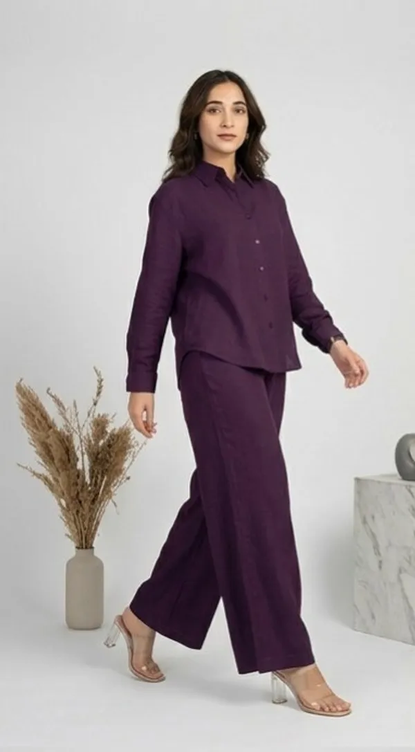 Women's_Purple_Cotton_Co-Ord_Set