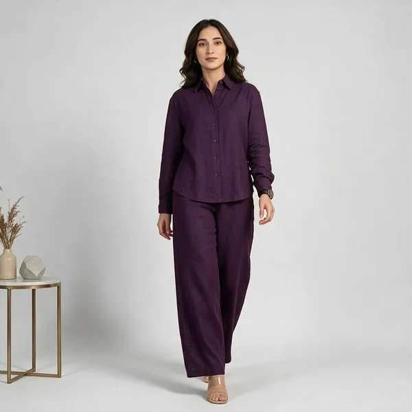 Purple_Cotton_Premium_Co-Ord_Set_For_Women