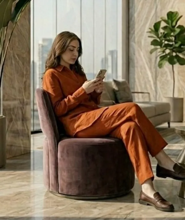 Women's_Rust_Orange_Cotton_Co-Ord_Set