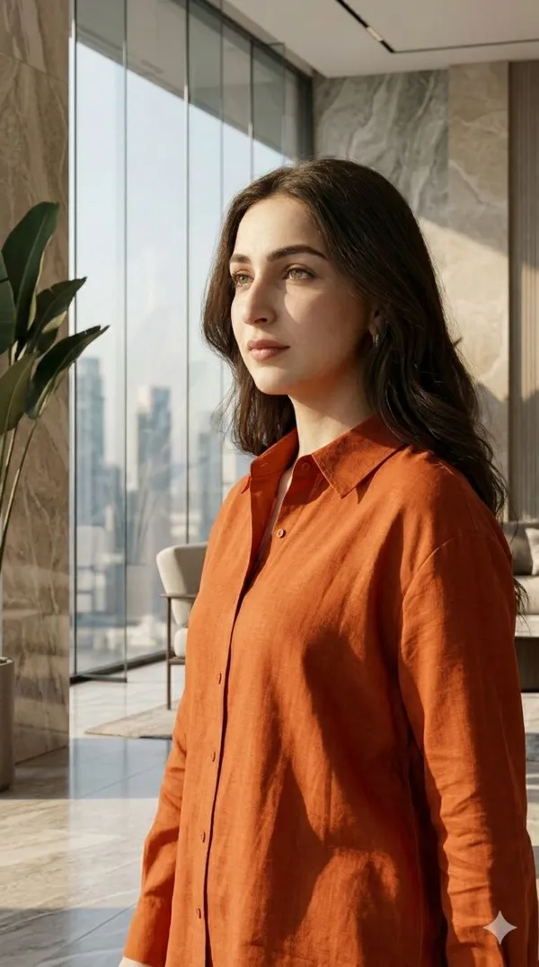 Women's_Rust_Orange_Cotton_Co-Ord_Set