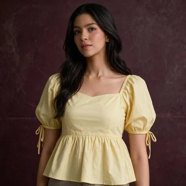 Yellow_Cotton_Premium_Top_For_Women