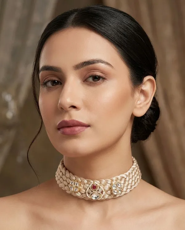 Gold_Kundan_Pearl_Beaded_Choker_Necklace_For_Women
