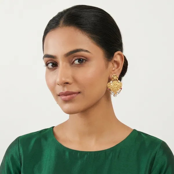 Gold_Kundan_Filigree_Floral_Stud_Earrings_For_Women