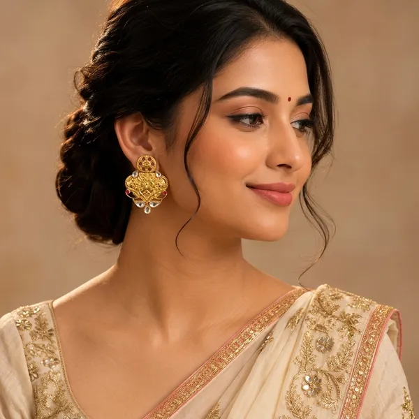 Gold_Filigree_Traditional_Earrings_For_Women