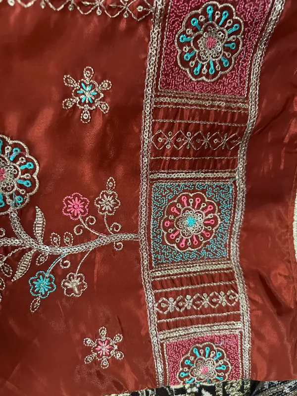 Maroon_Premium_Silk_Unstitched_Suit_Set_For_Women