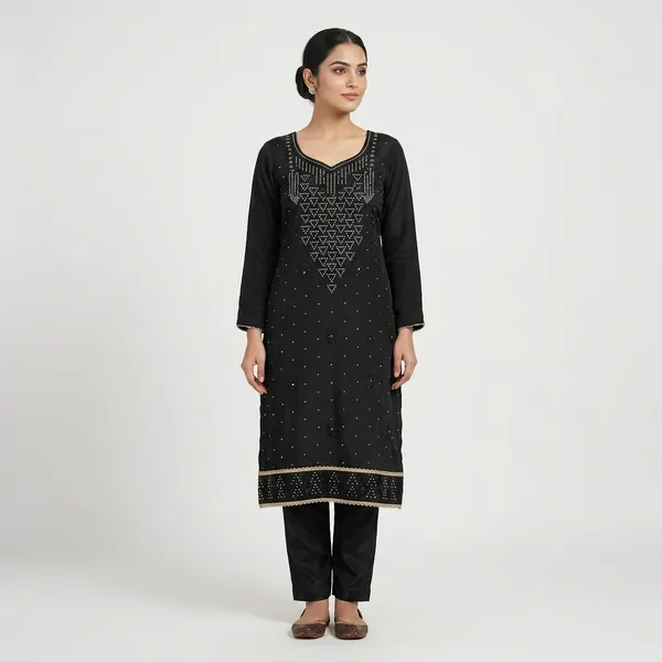 Black_Premium_Crepe_Silk_Unstitched_Suit_Set_For_Women