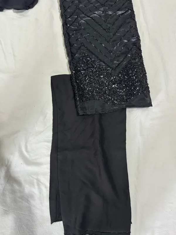 Black_Premium_Silk_Unstitched_Suit_Set_For_Women
