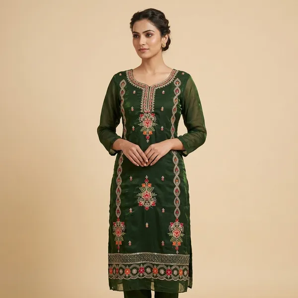 Green_Premium_Jacquard_Unstitched_Suit_Set_For_Women