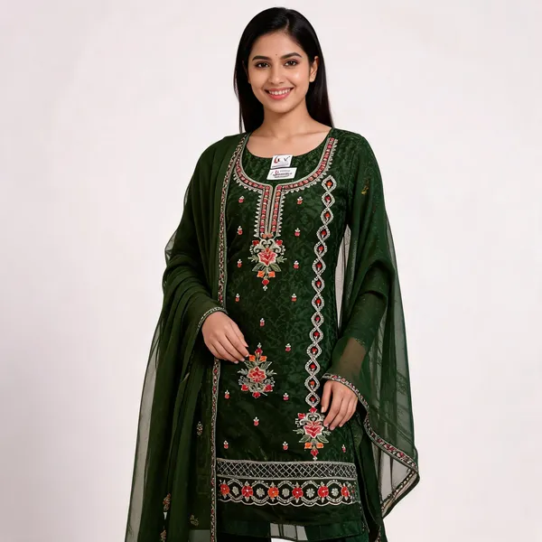 Green_Premium_Jacquard_Unstitched_Suit_Set_For_Women