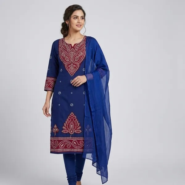 Navy_Blue_Premium_Cotton_Unstitched_Suit_Set_For_Women