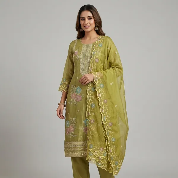 Green_Premium_Jacquard_Unstitched_Suit_Set_For_Women