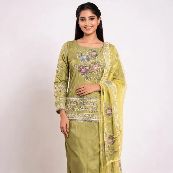 Green_Premium_Jacquard_Unstitched_Suit_Set_For_Women