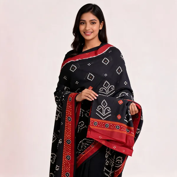 Black_And_Red_Premium_Cotton_Unstitched_Suit_Set_For_Women
