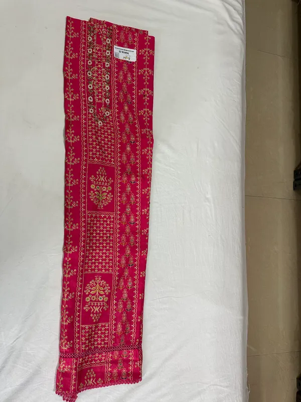 Maroon_Premium_Silk_Unstitched_Suit_Set_For_Women