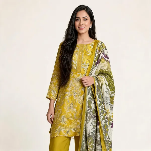 Mustard_Yellow_Premium_Silk_Unstitched_Suit_Set_For_Women