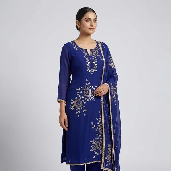 Navy_Blue_Premium_Organza_Unstitched_Suit_Set_For_Women
