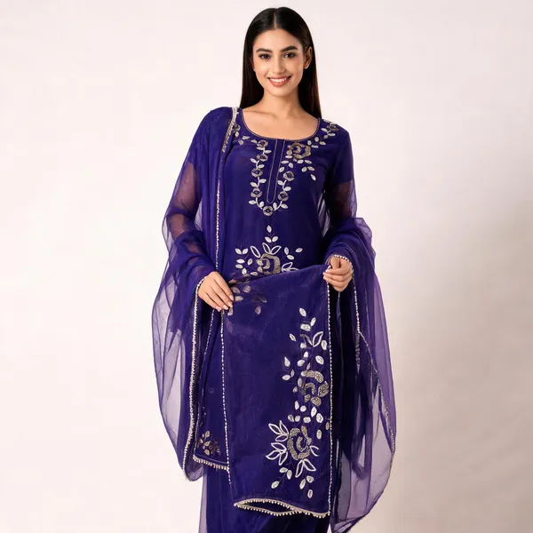 Navy_Blue_Premium_Organza_Unstitched_Suit_Set_For_Women