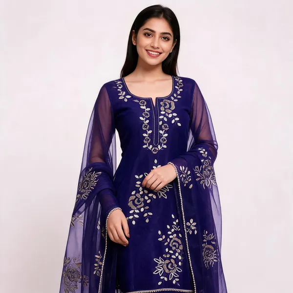 Navy_Blue_Premium_Organza_Unstitched_Suit_Set_For_Women
