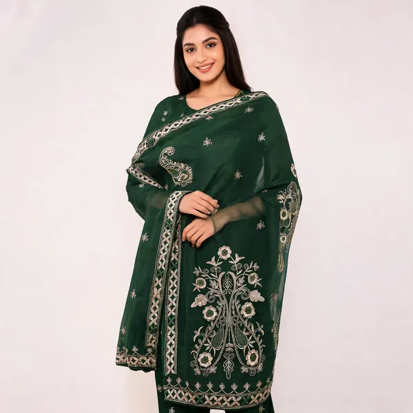 Green_Premium_Georgette_Unstitched_Suit_Set_For_Women