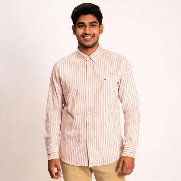 Peach_Striped_Full_Sleeve_Shirt_For_Men