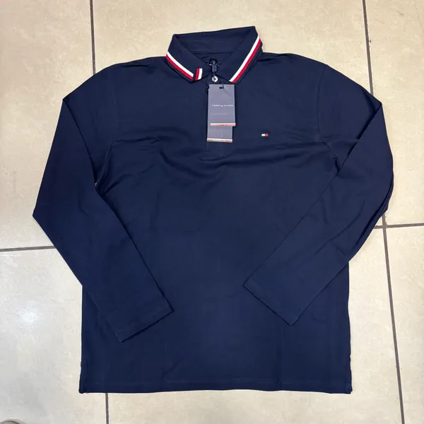 Navy_Long_Sleeve_Polo_T_Shirt_For_Men