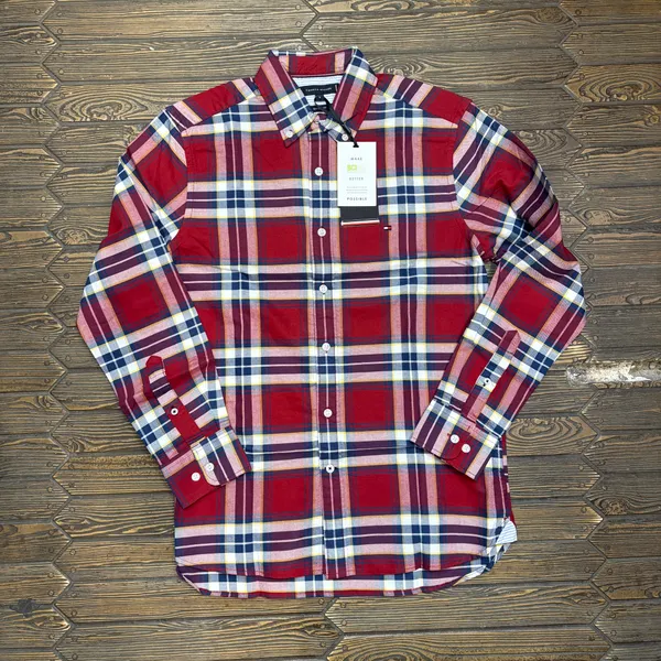Red_Checked_Long_Sleeve_Shirt_For_Men