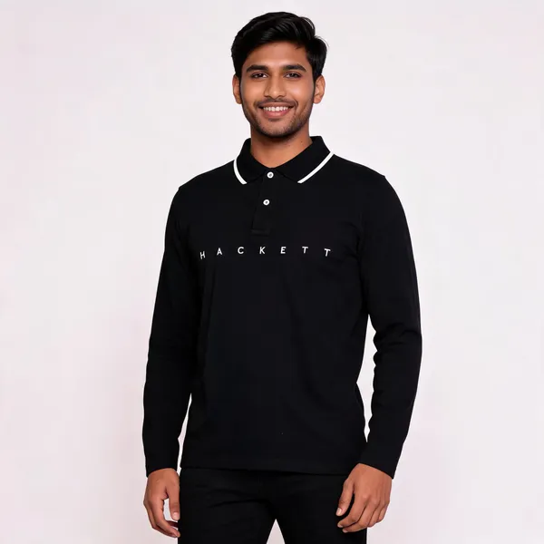 Black_Long_Sleeve_Polo_Shirt_For_Men