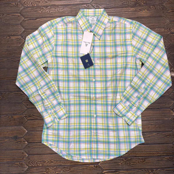 Multicolor_Plaid_Long_Sleeve_Shirt_For_Men