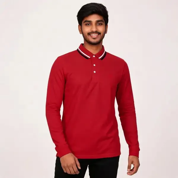 Red_Long_Sleeve_Polo_T_Shirt_For_Men