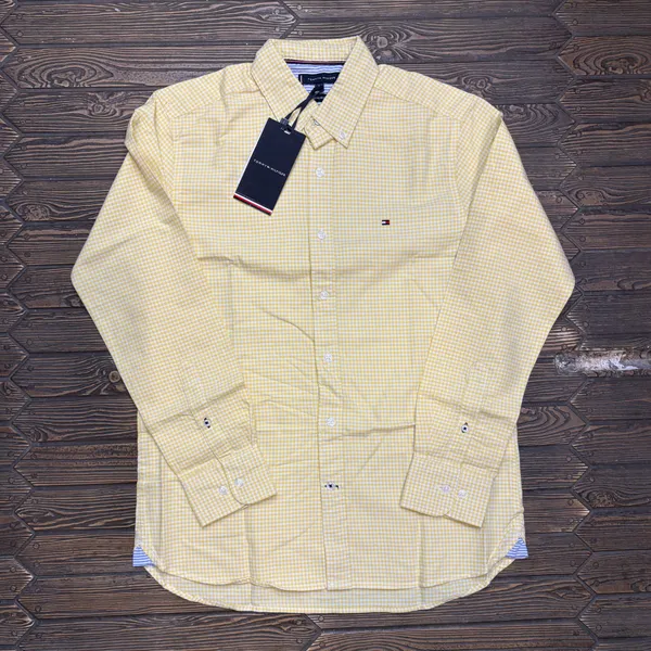 Tommy_Hilfiger_Yellow_Checked_Casual_Shirt_For_Men