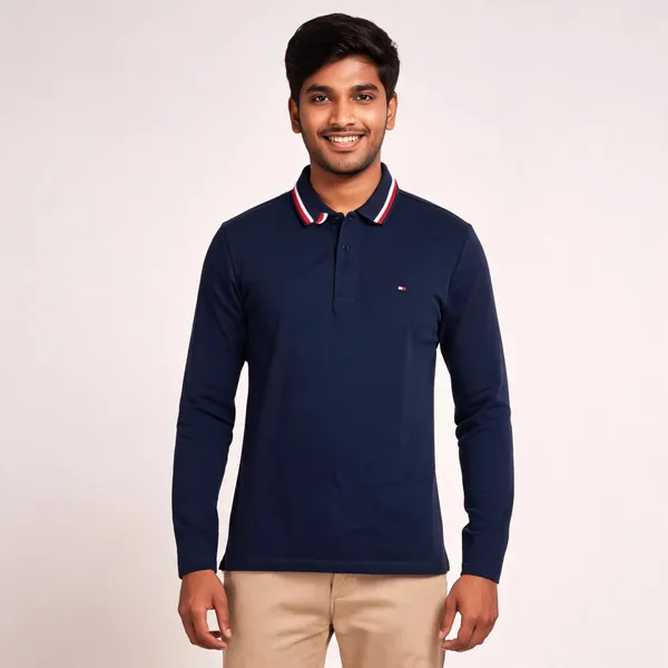 Navy_Long_Sleeve_Polo_T_Shirt_For_Men