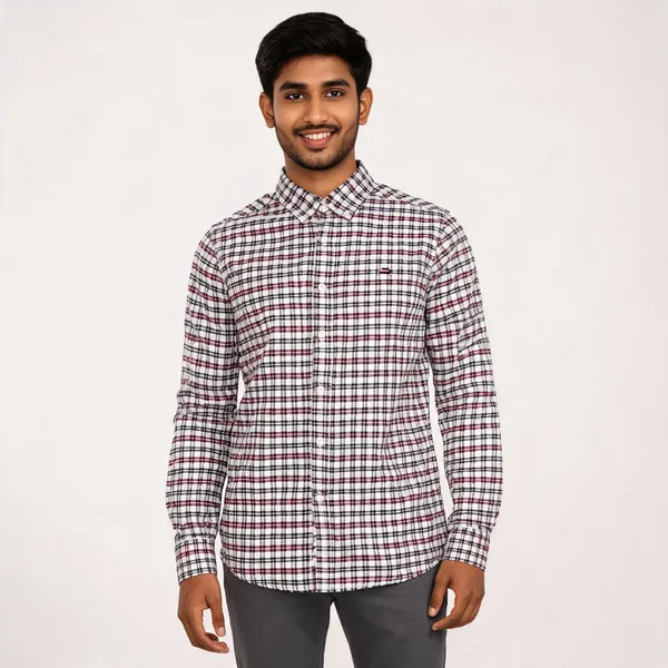 Multicolour_Plaid_Casual_Shirt_For_Men