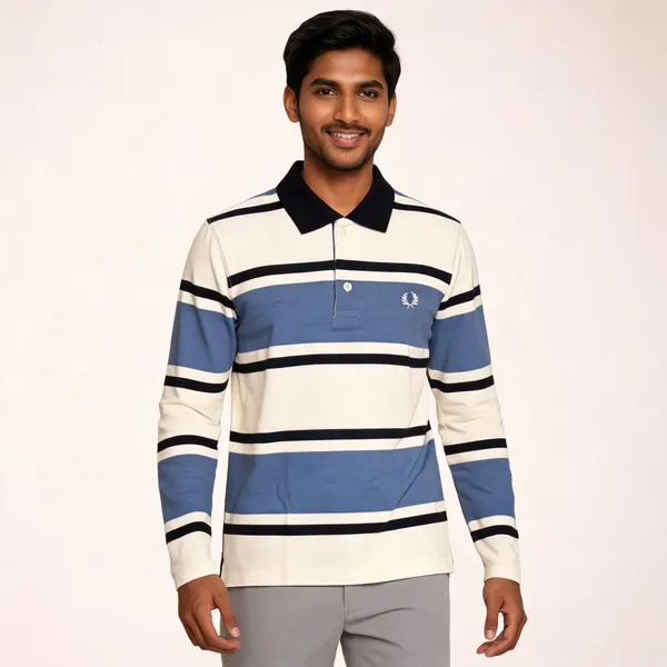 Blue_Striped_Long_Sleeve_Polo_T_Shirt_For_Men