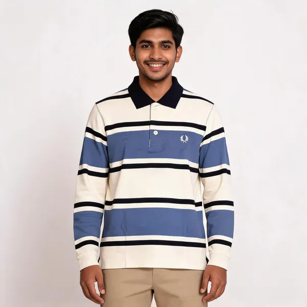 Blue_Striped_Long_Sleeve_Polo_T_Shirt_For_Men