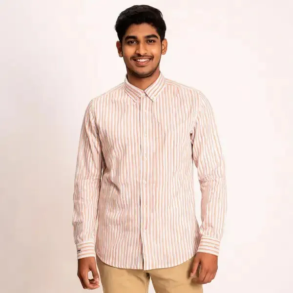 Peach_Striped_Full_Sleeve_Shirt_For_Men