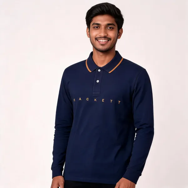 Navy_Long_Sleeve_Polo_Shirt_For_Men