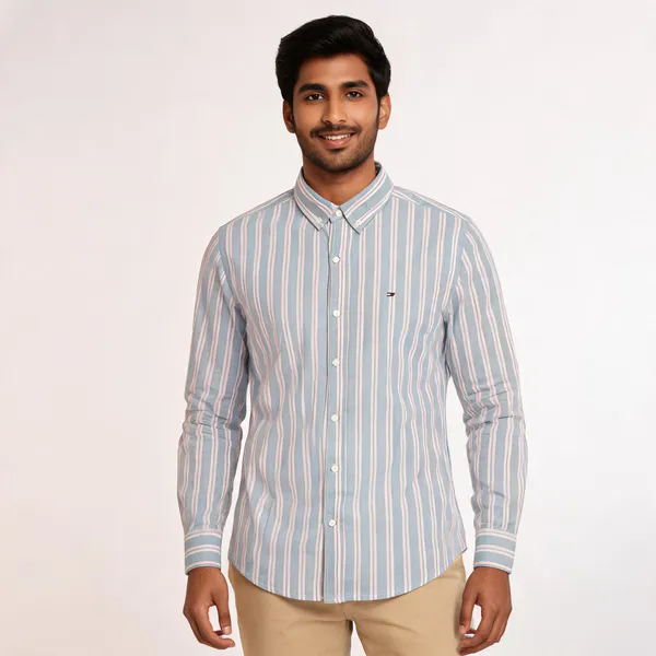 Blue_Striped_Regular_Fit_Shirt_For_Men