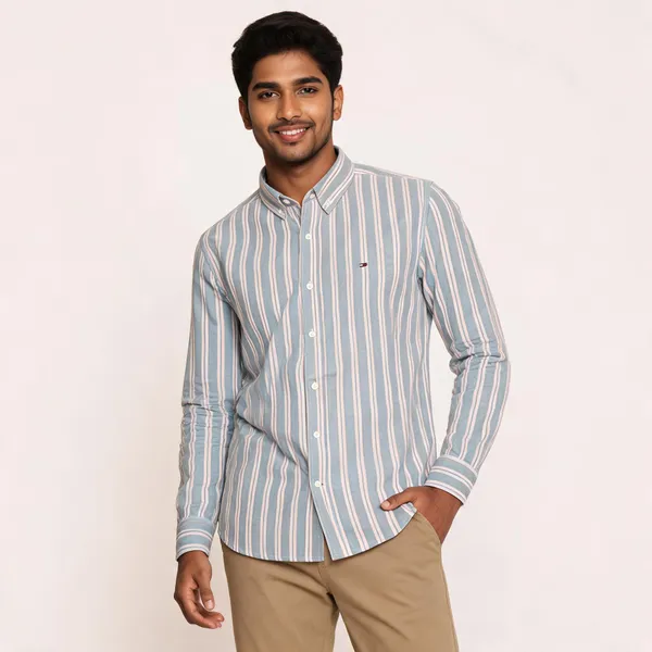 Blue_Striped_Regular_Fit_Shirt_For_Men