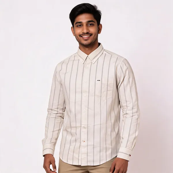Cream_Striped_Regular_Fit_Shirt_For_Men