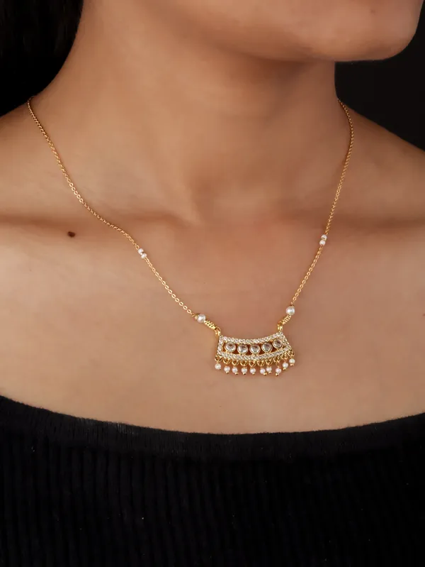 Gold_Brass_Alloy_18K_Tone_Plated_Mangalsutra_For_Women
