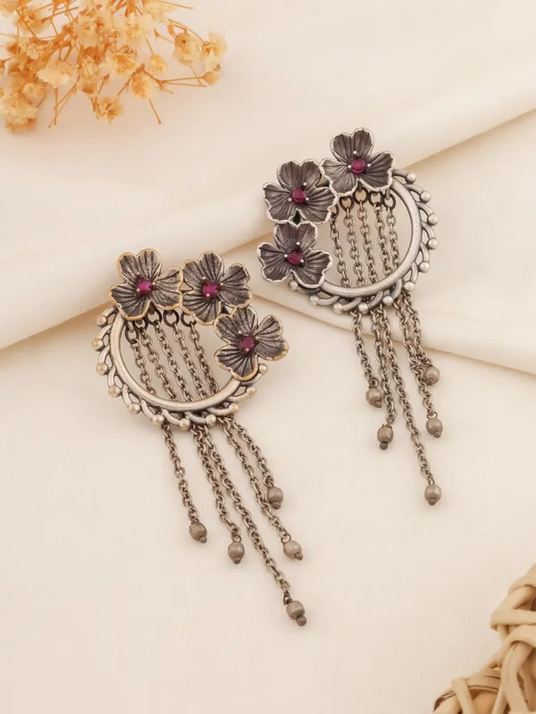 Silver_Brass_Alloy_Peacock_Jhumki_Earrings_For_Women